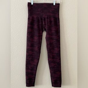 SPANX Burgundy Camo High-Waist Sculpting Leggings